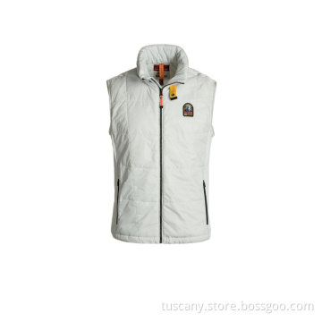 White Hooded Bubble Outwear Puffer Down Vest